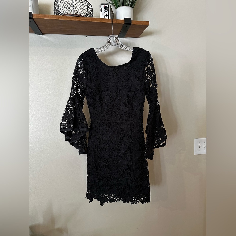 NWOT She + Sky Black Lace Dress